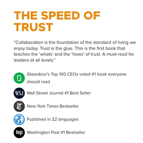 The Speed of Trust - by Stephen M R Covey, Hardcover Book, 2006 - Picture 9 of 9